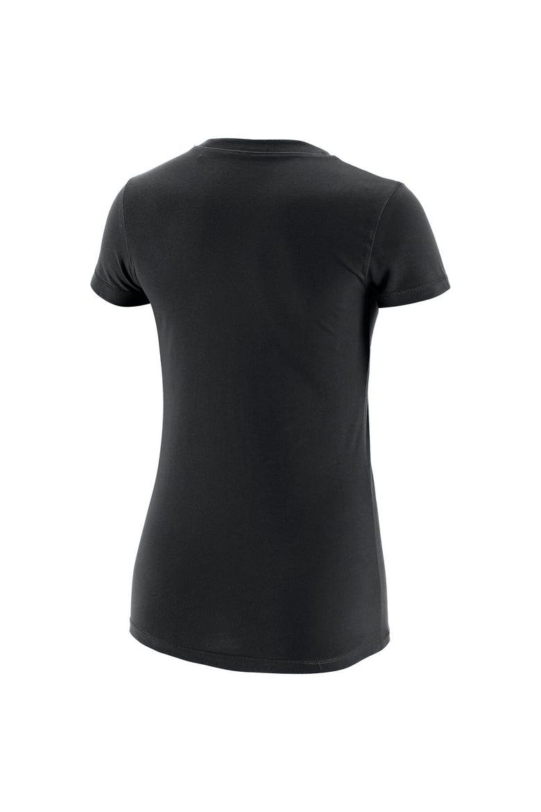 Women's Black Saskatchewan Rush Primary Logo V-Neck T-Shirt, Alternate, color, Black