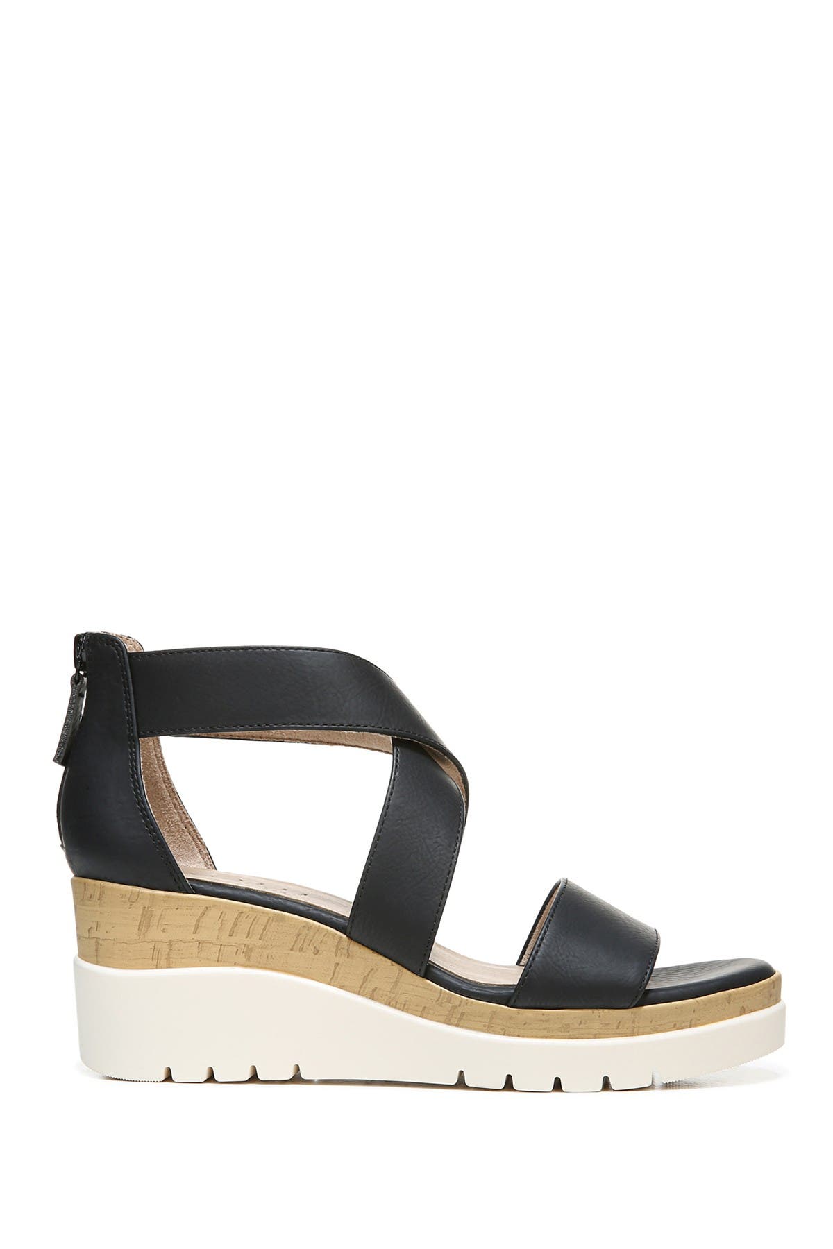 SOUL NATURALIZER Goodtimes Platform Wedge Sandal - Wide Width Available, Alternate, color, Black
