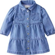 Little Planet Organic Cotton Denim Tiered Dress & Bloomers Set