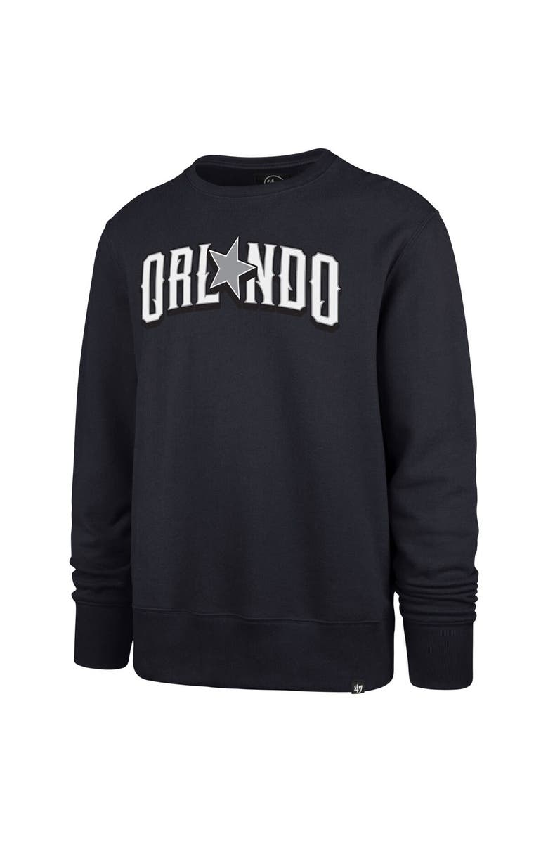 '47 Men's '47 Navy Orlando Magic 2023/24 City Edition Postgame Headline Crew Pullover Sweatshirt, Alternate, color,