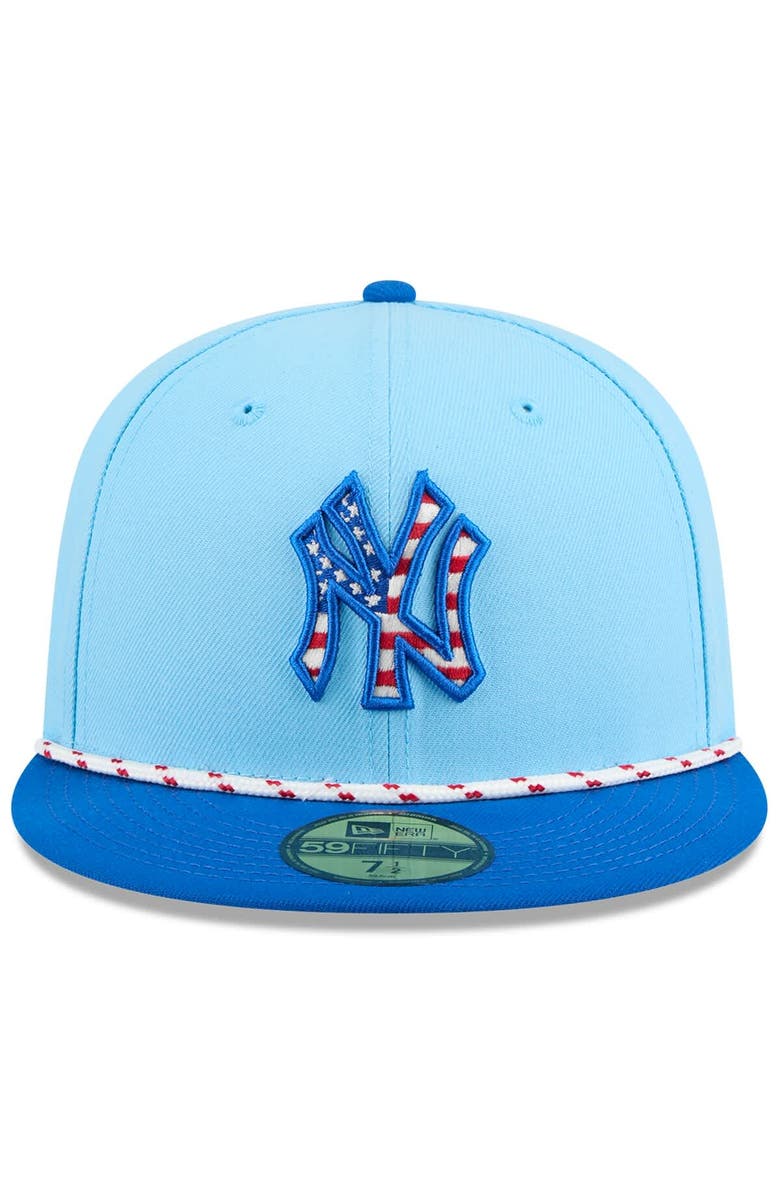New Era Men's New Era Light Blue/Blue New York Yankees 2025 Fourth of July 59FIFTY Fitted Hat, Alternate, color, Light Blue