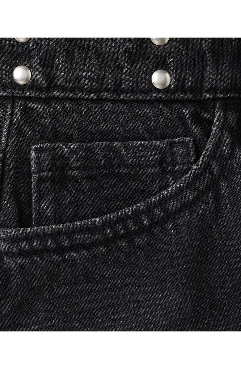 MANGO TEEN Studded Denim Miniskirt, Alternate, color,
