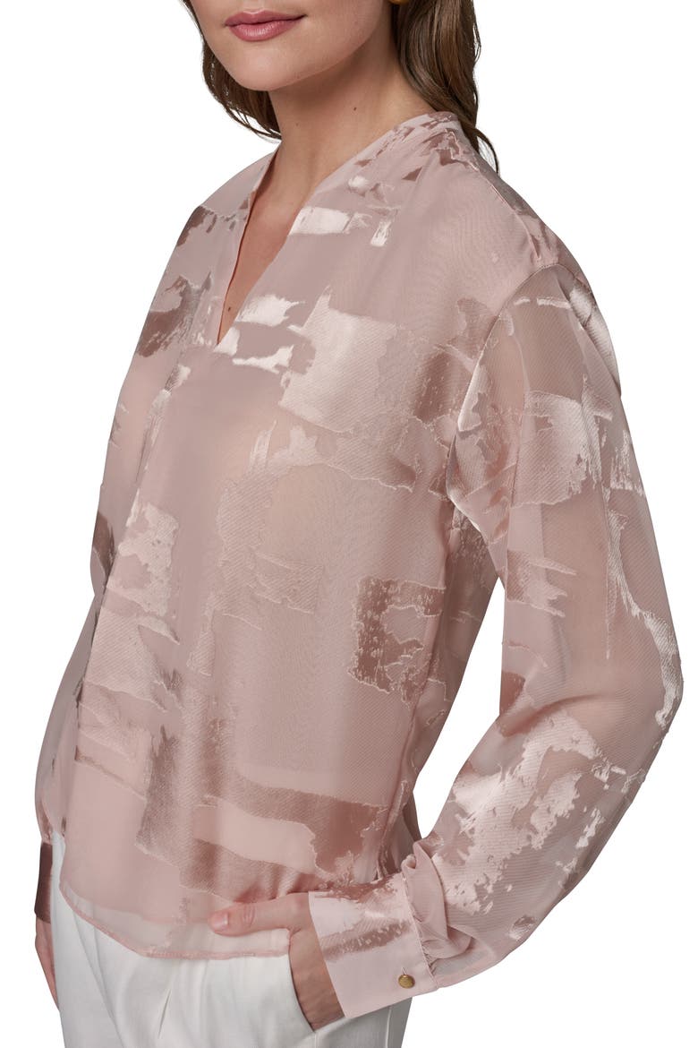 Satin Jacquard Top, Alternate, color, SNOW PETAL