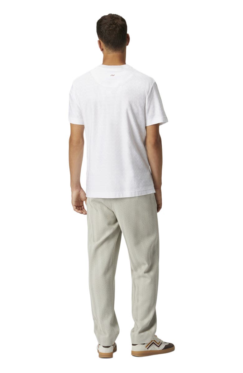 Missoni Tone-on-tone Zig Zag Cotton Jersey Crewneck T-shirt, Alternate, color, White