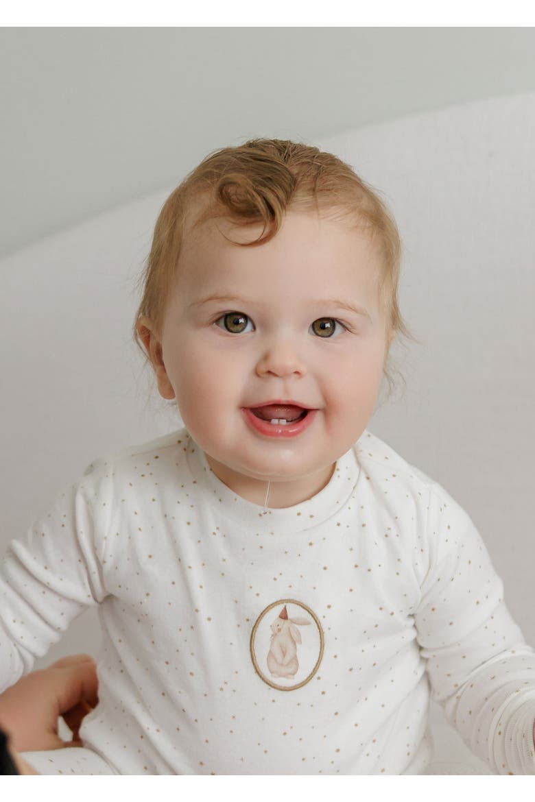 Speckled Bunny Collection - Pajamas, Alternate, color, Ivory/Tan