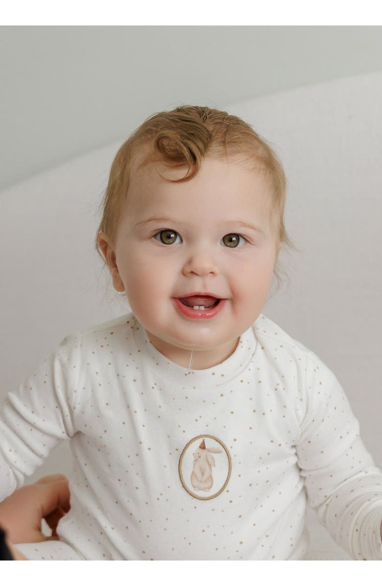 Ely's & Co. Speckled Bunny Collection - Pajamas, Alternate, color, Ivory/Tan