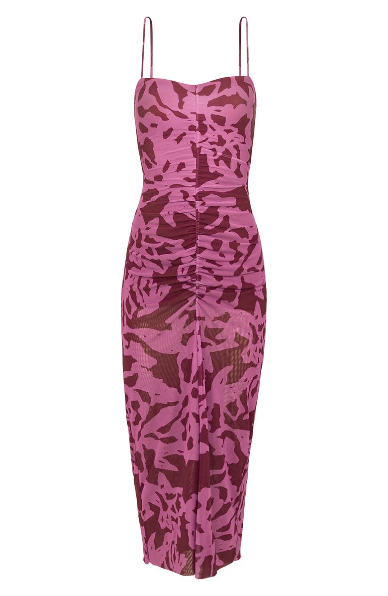 ViX Paula Hermanny Ponche Tyla Midi Cover-Up Dress, Alternate, color, Pink Multi