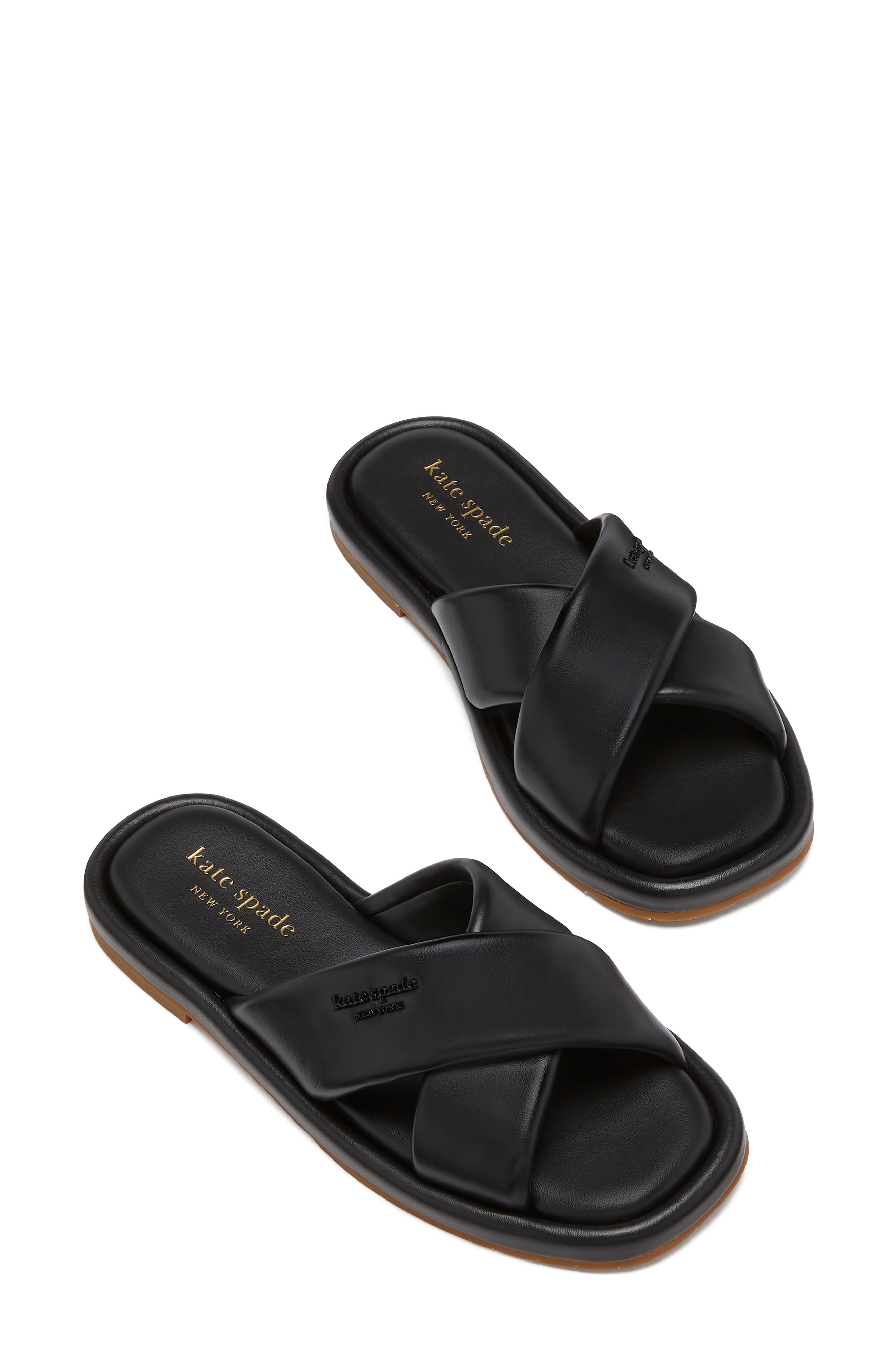 Kate Spade New York rio slide sandal, Alternate, color, Black