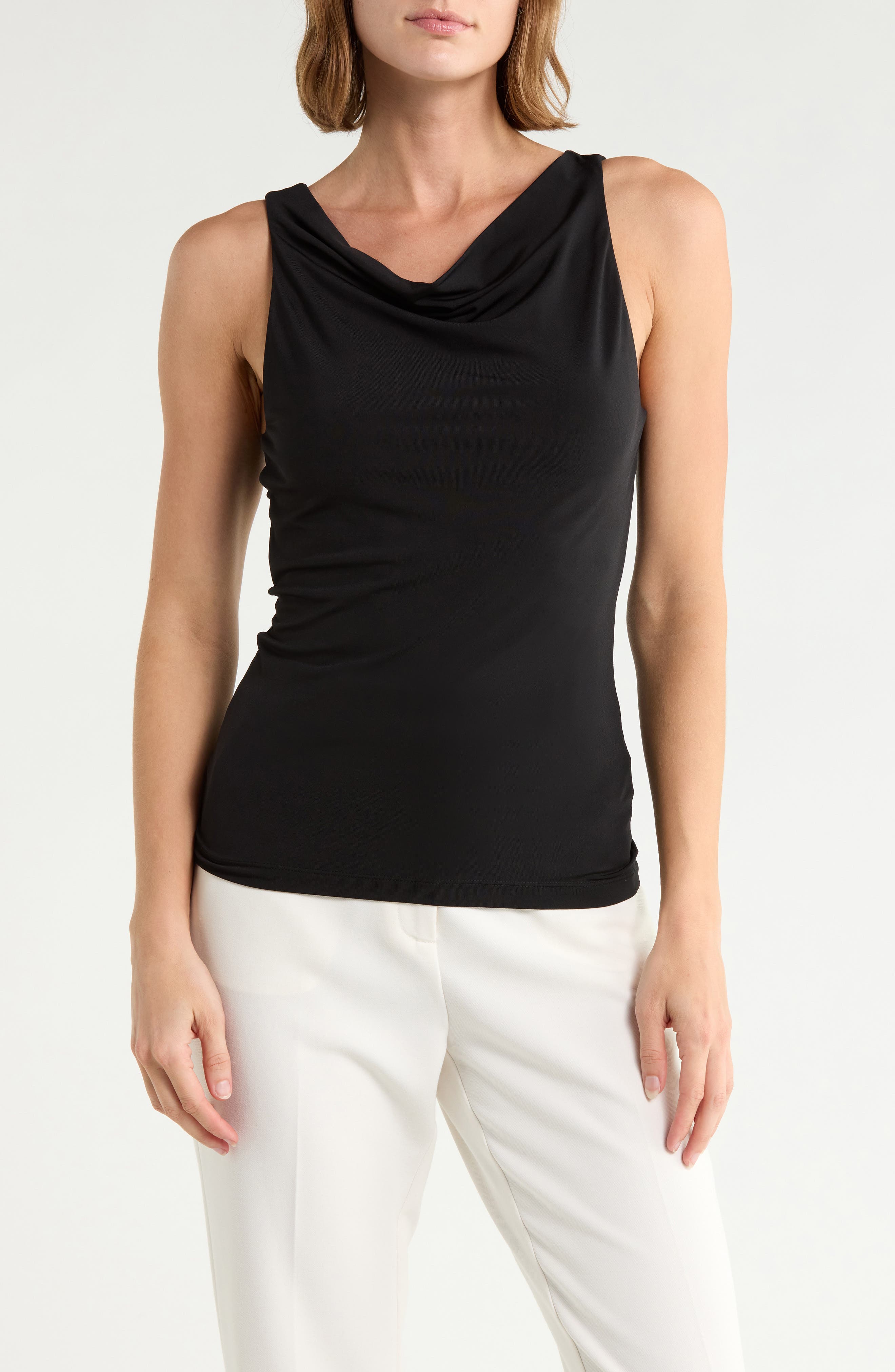 Cowl Neck Sleeveless Knit Top