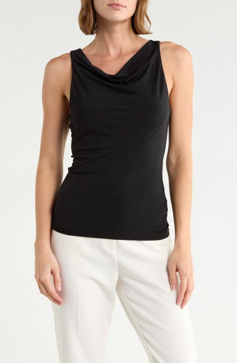 Cowl Neck Sleeveless Knit Top