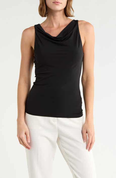 Cowl Neck Sleeveless Knit Top