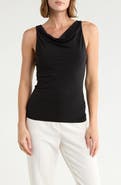 Leith Cowl Neck Sleeveless Knit Top