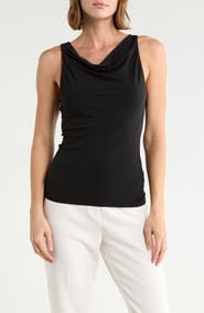 Leith Cowl Neck Sleeveless Knit Top