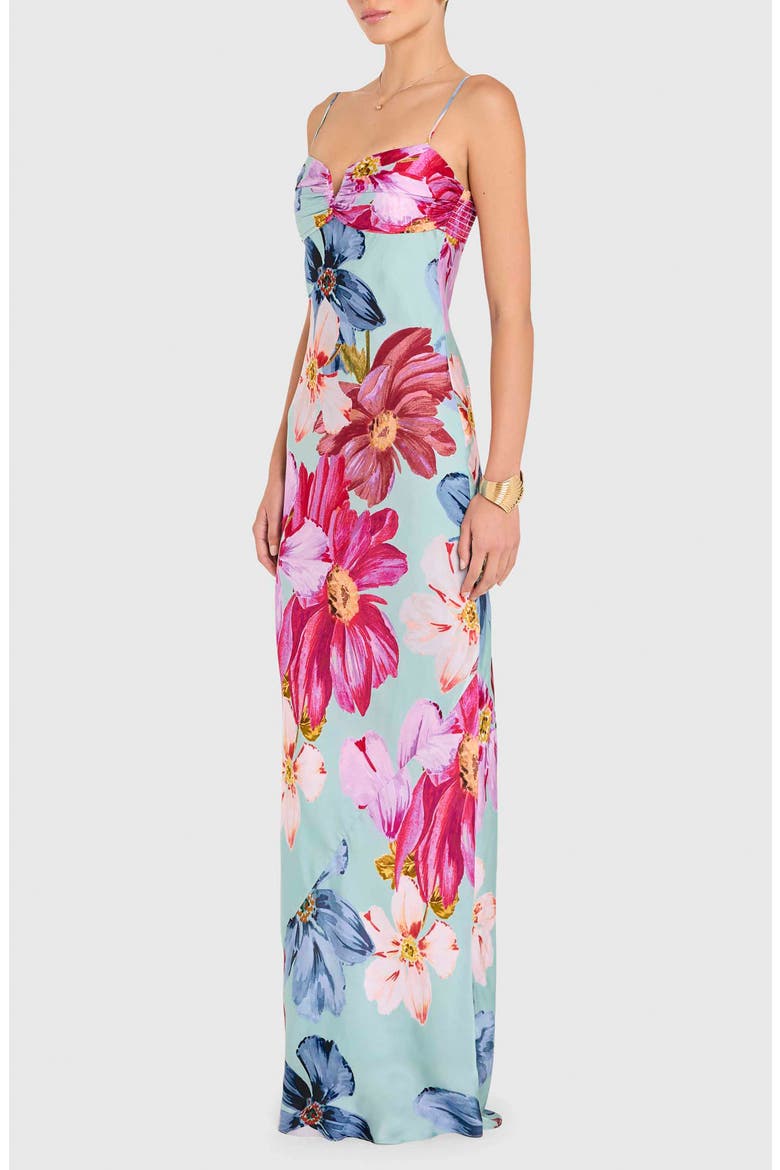 Ira Floral Gown, Alternate, color, BLUE MULTI