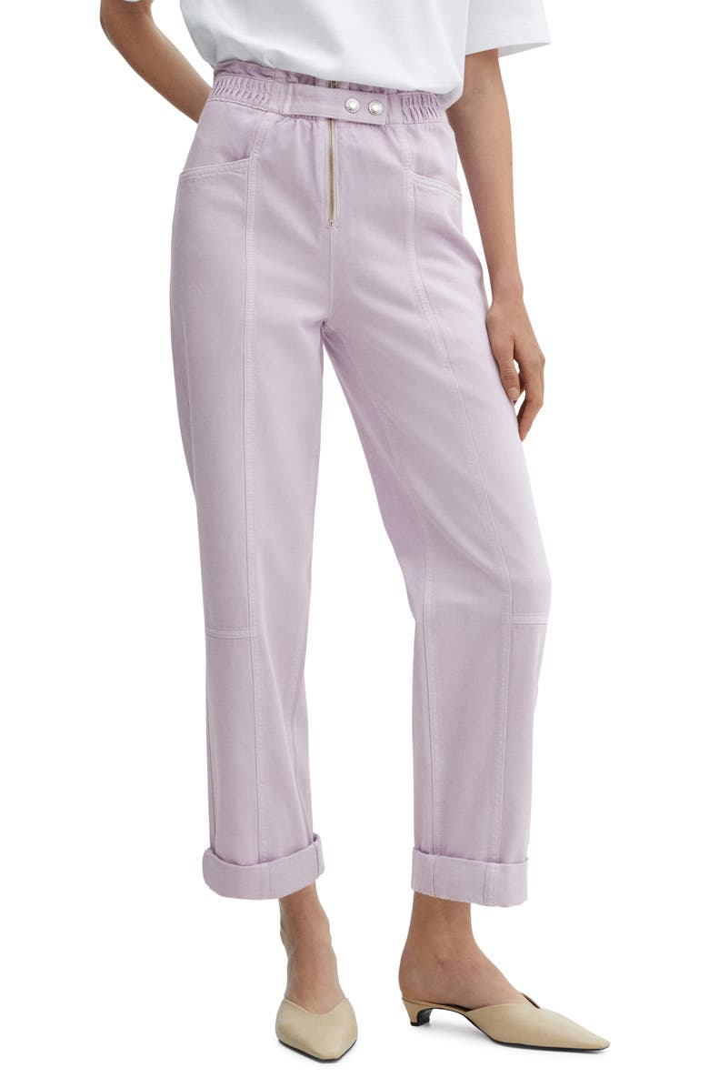 MANGO High Waist Crop Jeans, Main, color, 