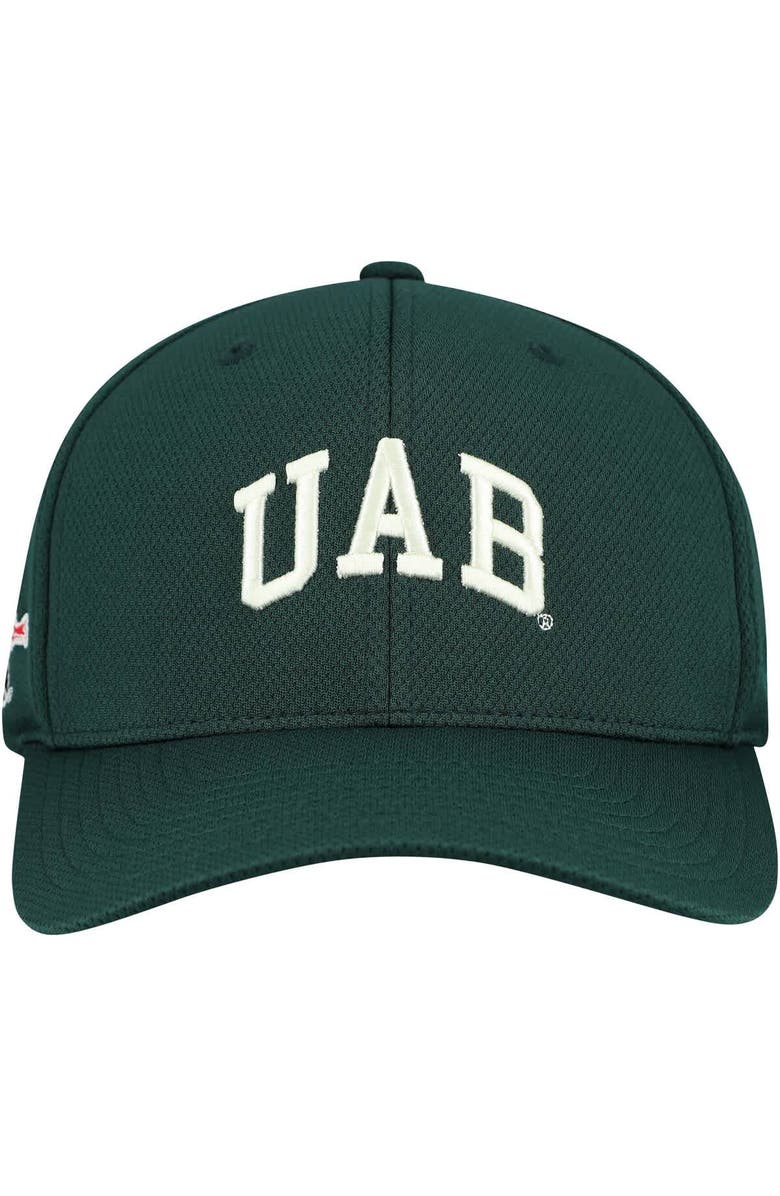 TOP OF THE WORLD Men's Top of the World  Green UAB Blazers Reflex Hybrid Tech Flex Hat, Alternate, color, 