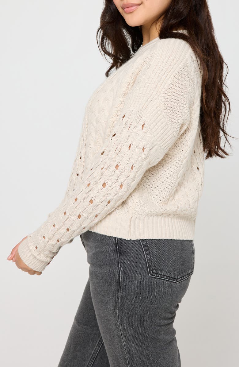 Spiritual Gangster Gemma Cable Knit Sweater, Alternate, color, 