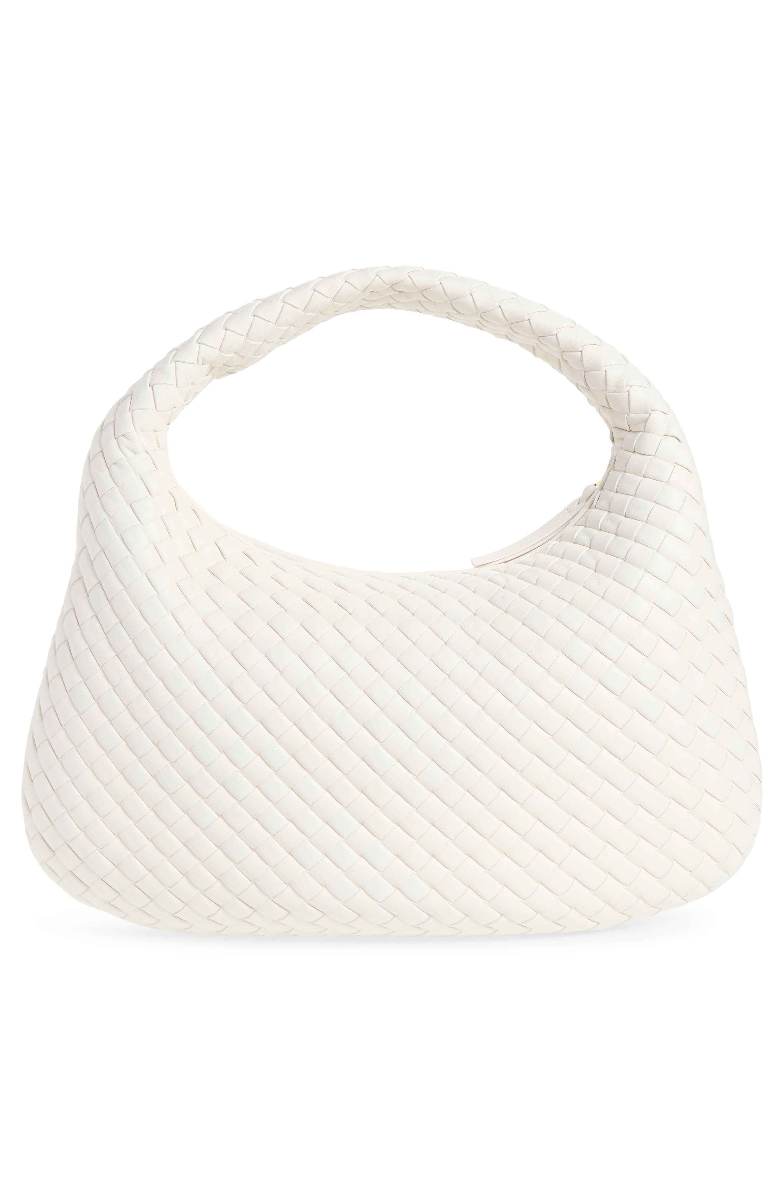 Veneta Medium Leather Shoulder Bag, Alternate, color, 9537 ALABASTER-MUSE BRASS