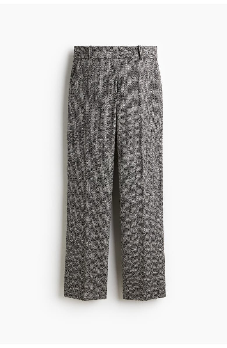 H&M Tailored Trousers, Alternate, color, Gray/Herringbone-Patterned