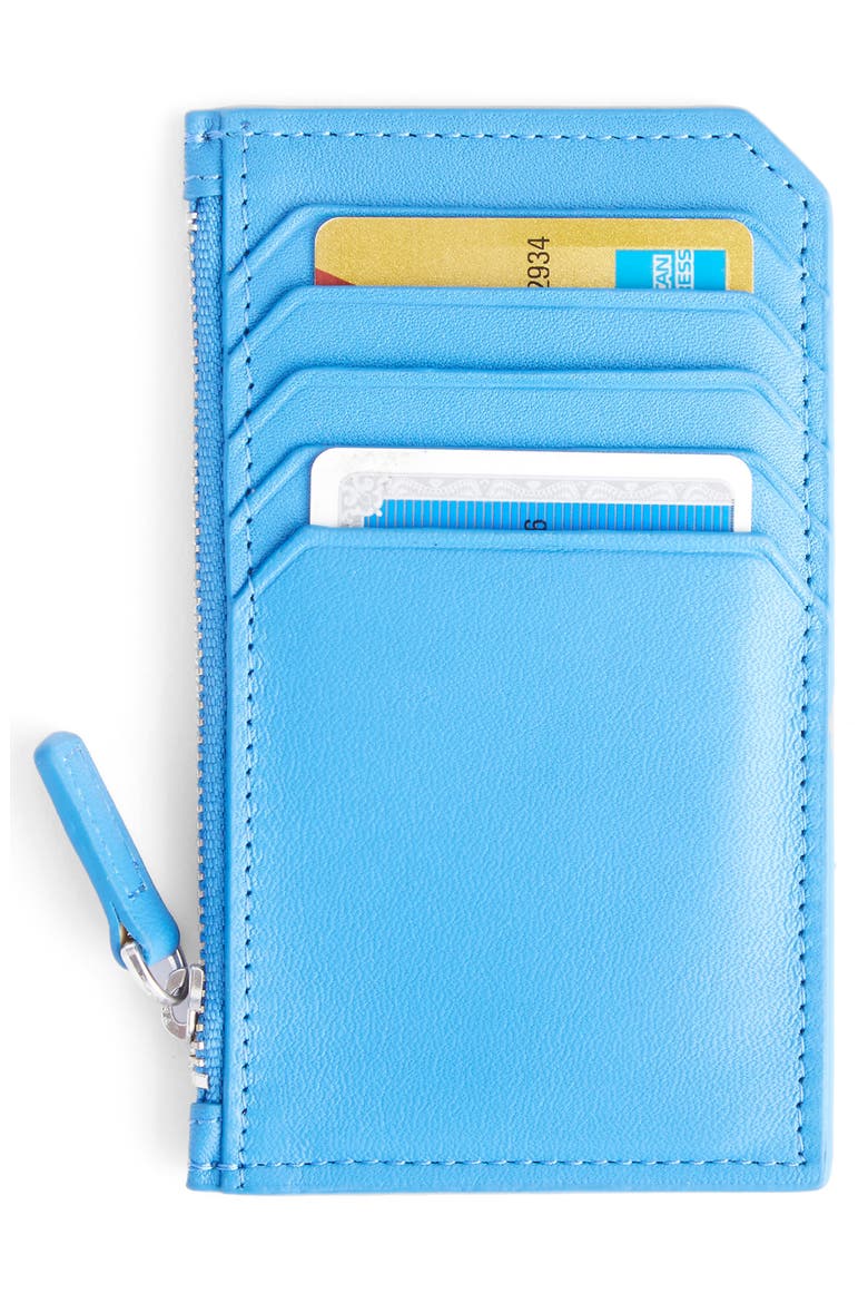 Personalized Card Case, Alternate, color, LIGHT BLUE- GOLD FOIL