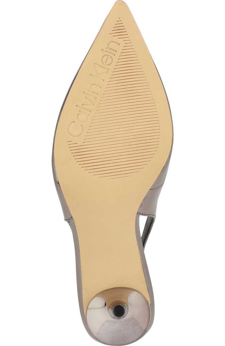 Calvin Klein Cinola Slingback Pointed Toe Pump, Alternate, color, Pewter