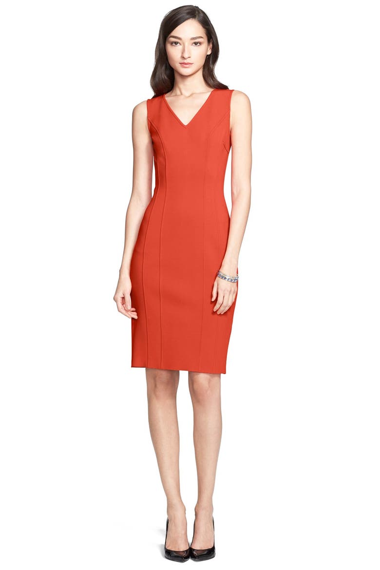Multi Seam Luxe Sculpture Knit Dress, Main, color, GERANIUM