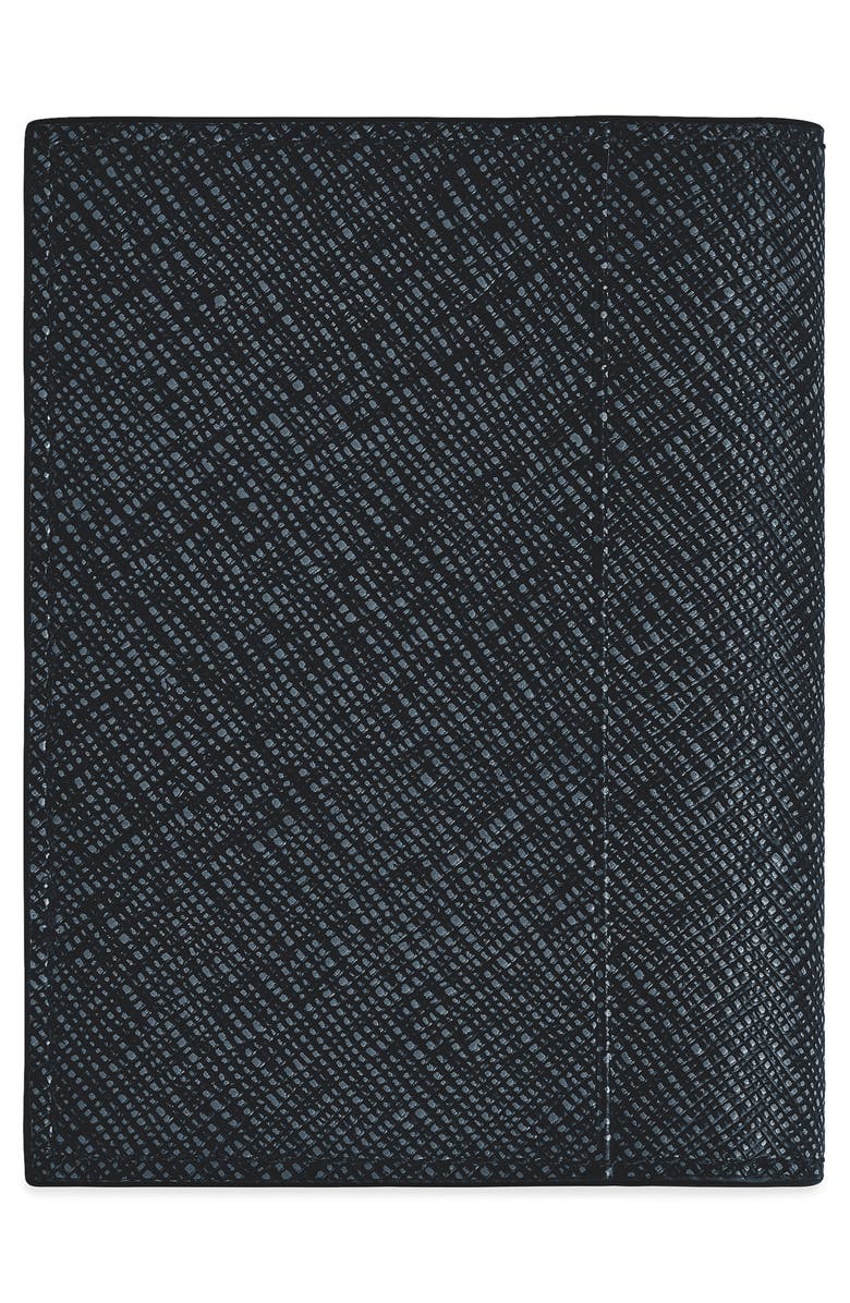 Montblanc Sartorial Leather Bifold Card Holder, Alternate, color, Tweed Blue