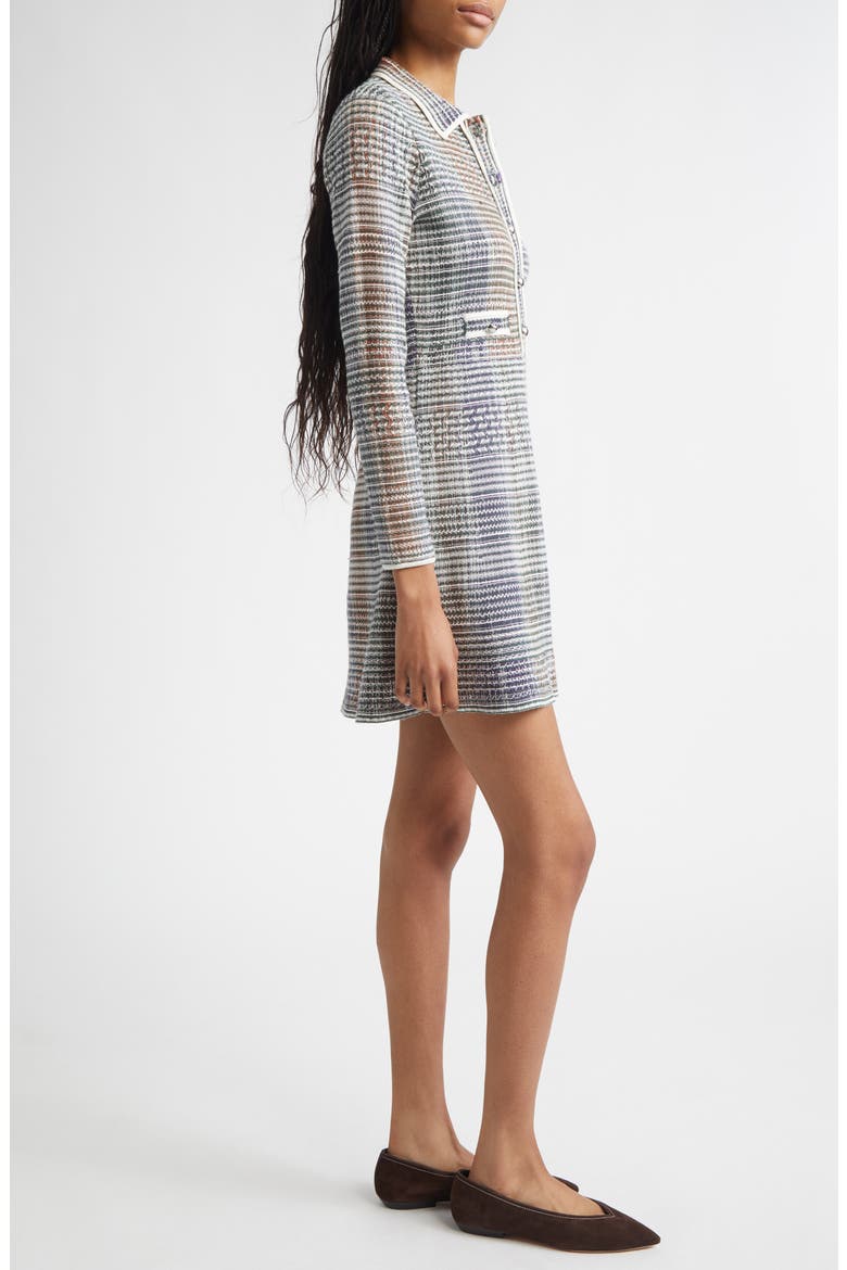 Lauper Tweed Knit Minidress, Alternate, color, DARK HUNTER GREEN MULTI