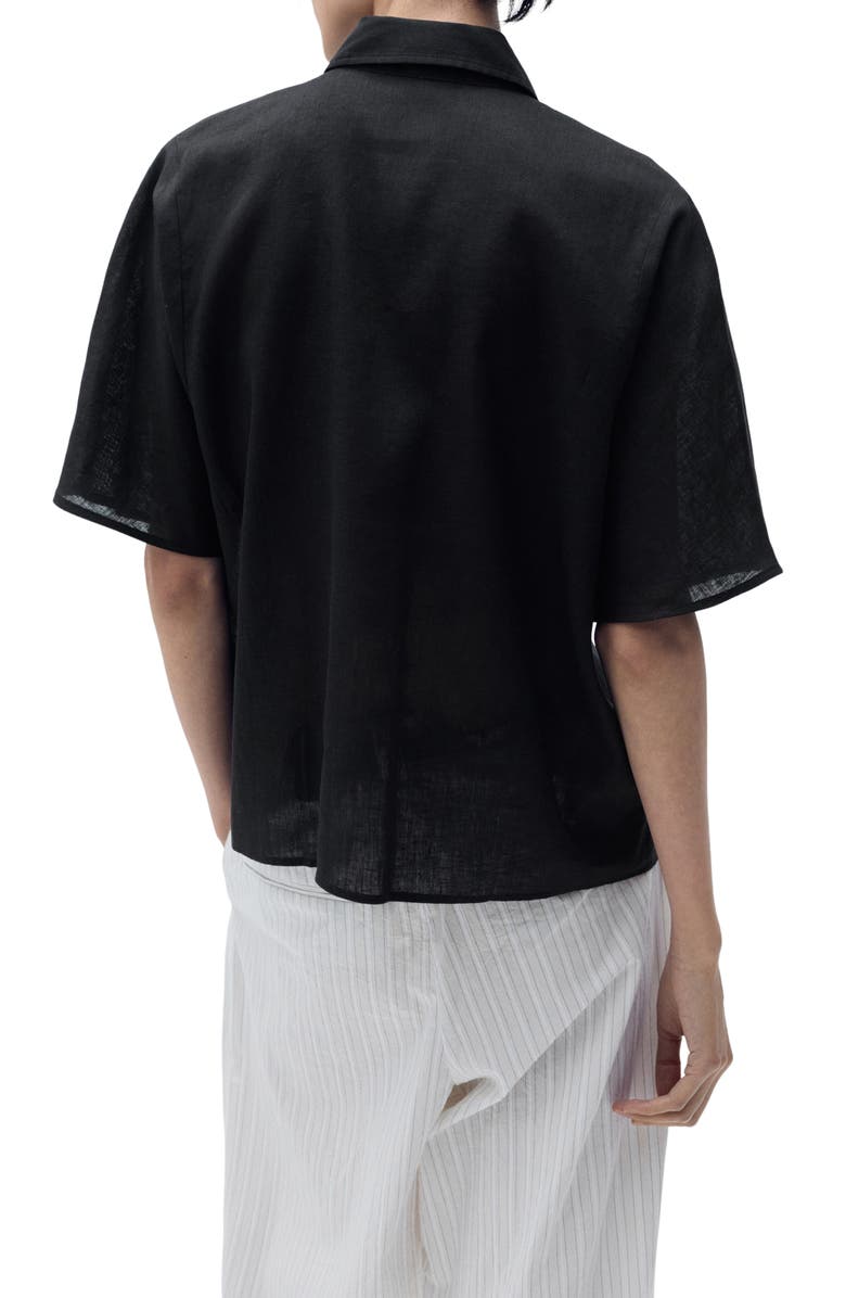 MANGO Pai Linen & Cotton Button-Up Shirt, Alternate, color,