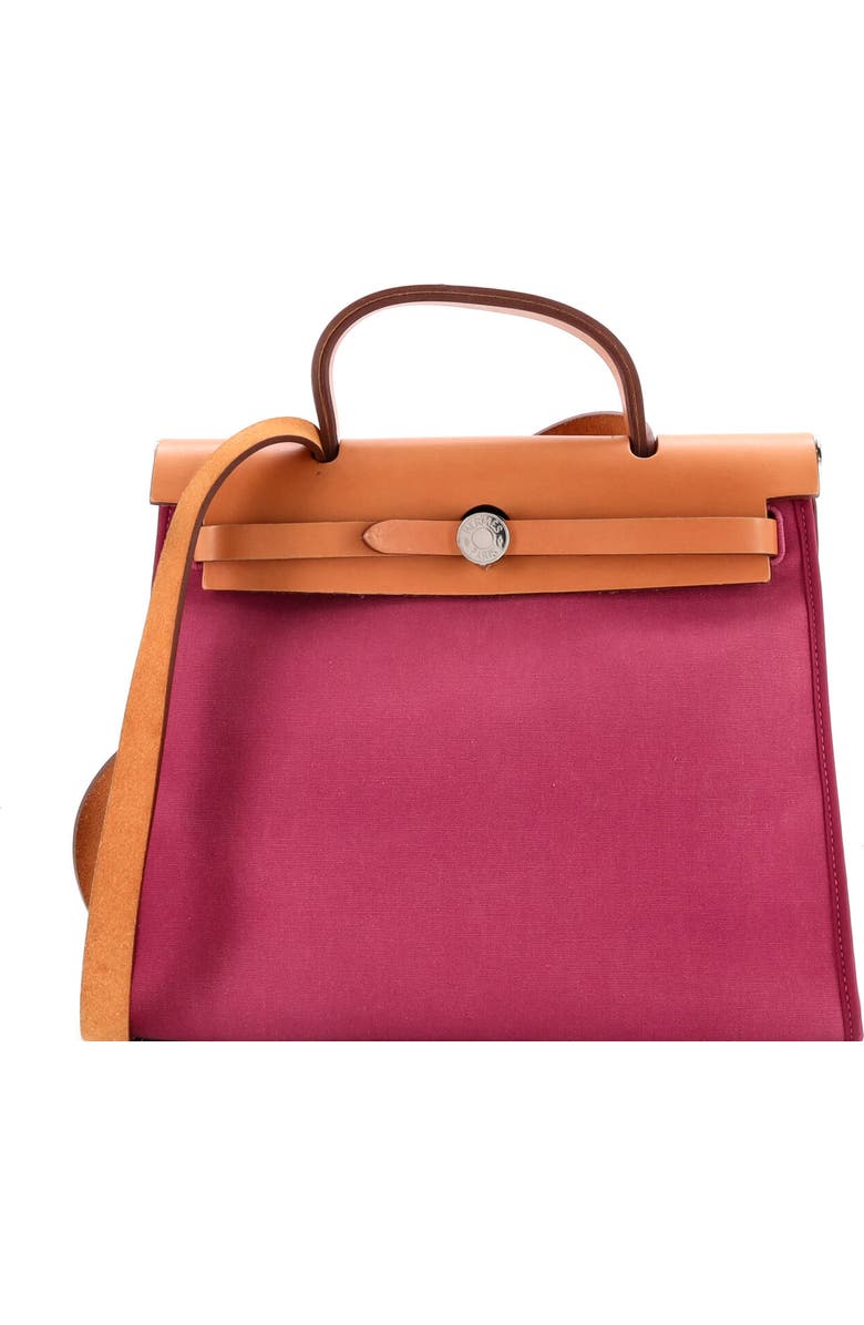 Pre-Owned Hermes Herbag Zip Leather and Toile 31, Main, color, Tosca