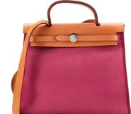 Pre-Owned Hermes Herbag Zip Leather and Toile 31