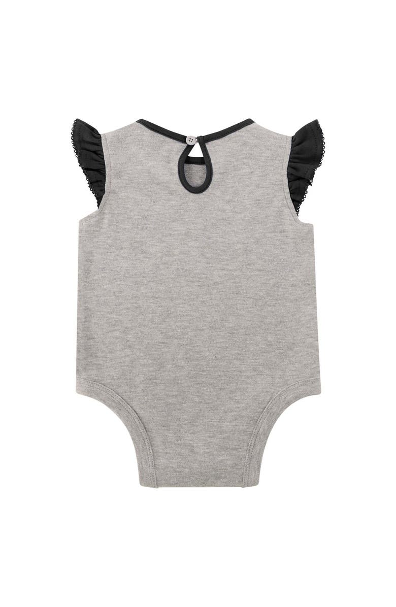 Outerstuff Girls Infant Heather Gray/Black New Orleans Saints All Dolled Up Three-Piece Bodysuit, Skirt & Booties Set, Alternate, color, Heather Gray