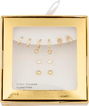 NORDSTROM RACK Demi-Fine 5-Pack Assorted Everyday Essential Earrings