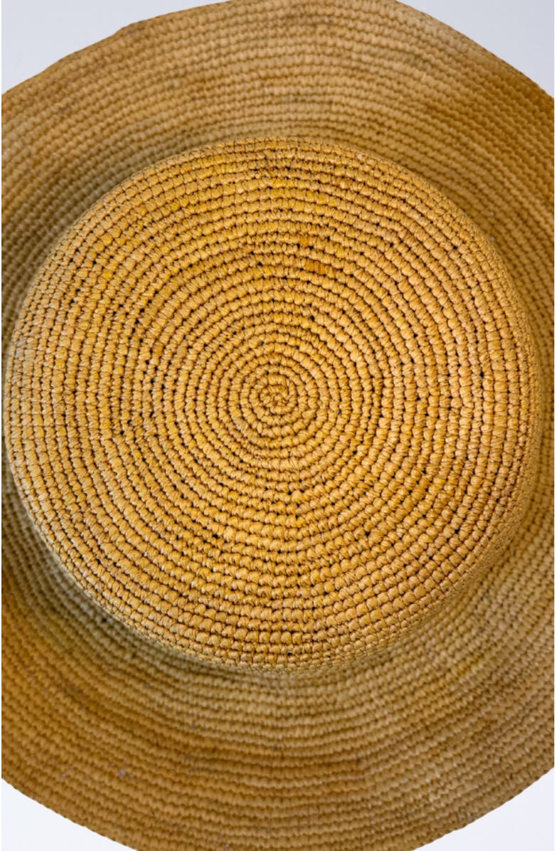 Heads Of State Hat Co. Crochet Straw Bucket Hat, Alternate, color, Tan