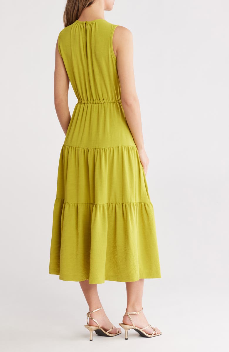 Sleeveless Tiered A-Line Midi Dress