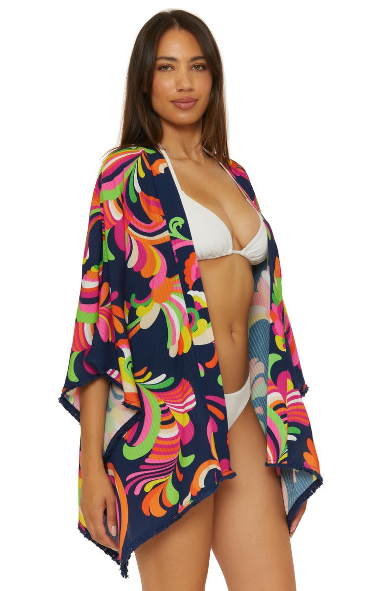 Trina Turk Poolside Swirl Cover-Up Tunic, Alternate, color, Multi