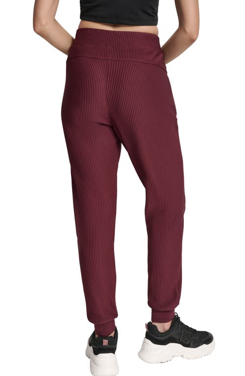 Dkny High Waist Joggers In Red