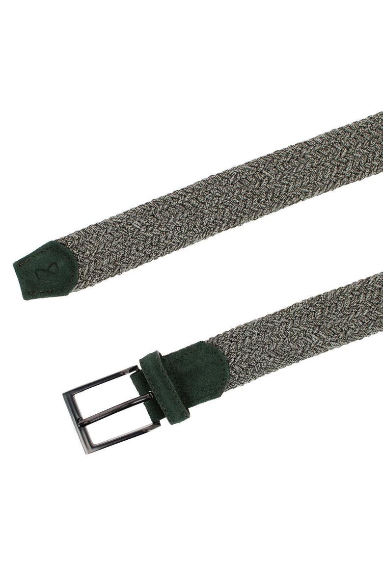 Trafalgar Big and Tall Madden Marble Weave 35mm Golf Stetch Belt, Alternate, color, Khaki