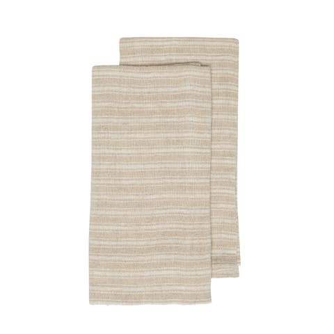 Boat Stripe Linen Towels - Set of 2
