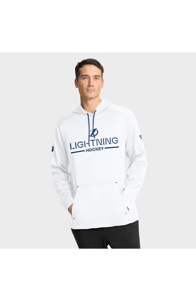 FANATICS Men's Fanatics White Tampa Bay Lightning Authentic Pro Rink Hoodie, Main, color, White