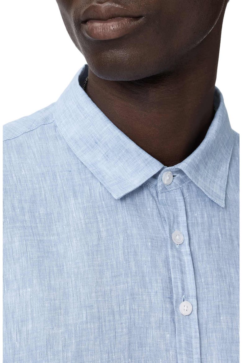 Bucks Slub Linen Button-Up Shirt, Alternate, color, LIGHT BLUE HEATHER