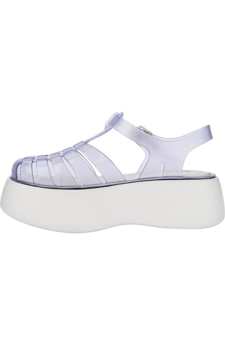 Melissa Possession Plato Platform Jelly Sandal, Alternate, color, Clear/ White