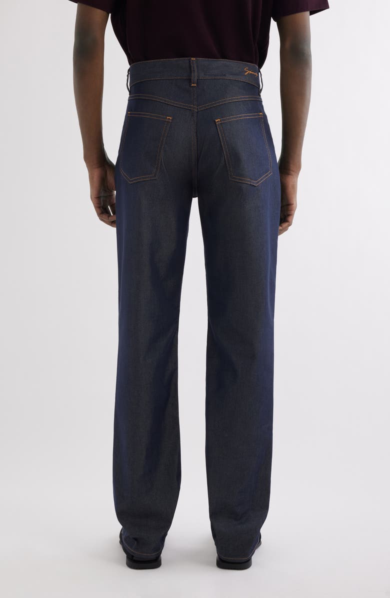 Givenchy Silk Blend Straight Leg Jeans, Alternate, color, Indigo Blue