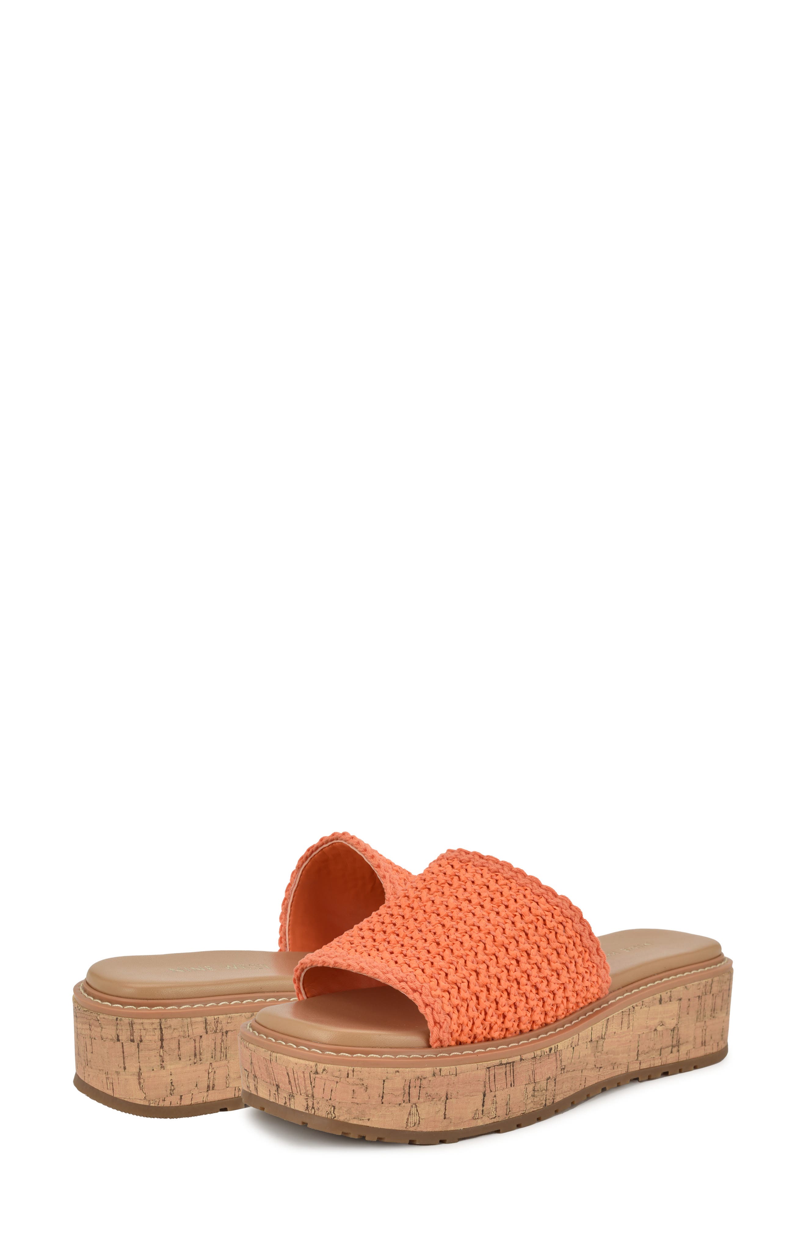 Keller Platform Slide Sandal, Alternate, color, PERFECT ORANGE