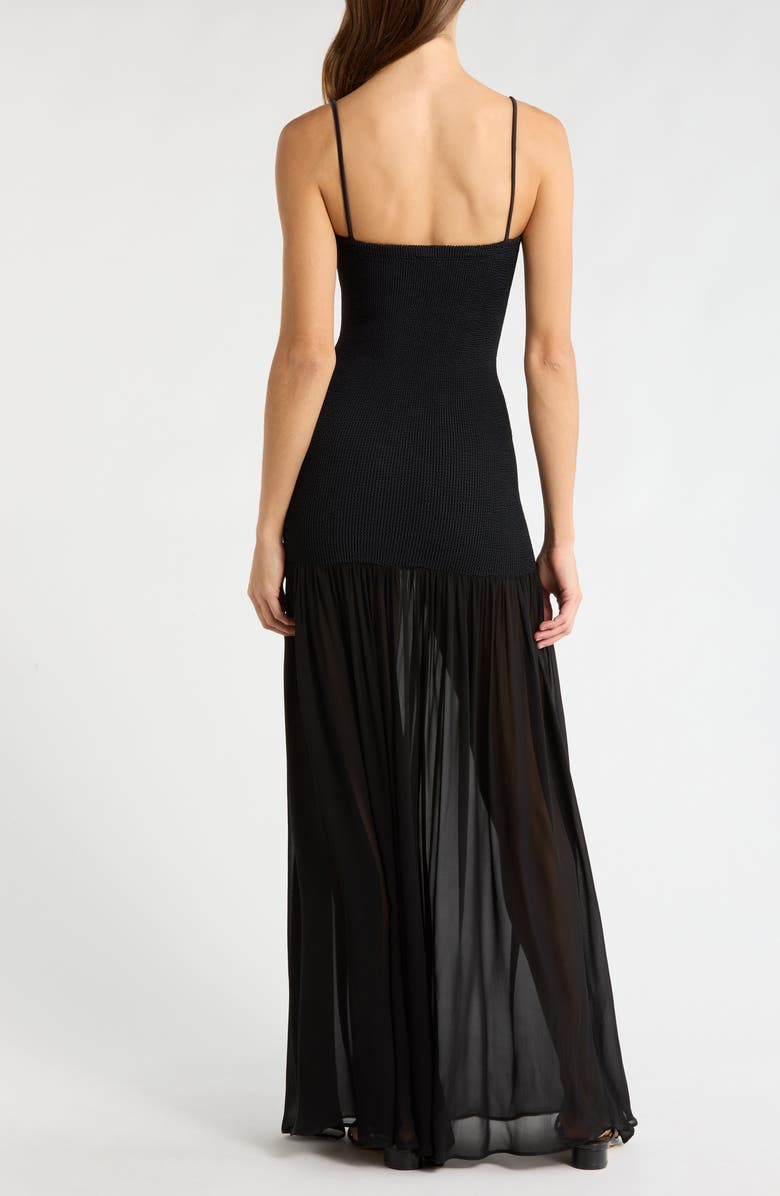 Hunza G Hybrid Cover-Up Maxi Dress, Alternate, color, Black