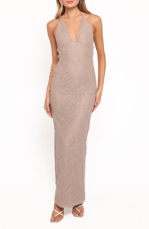 Riley Floral Halter Maxi Dress