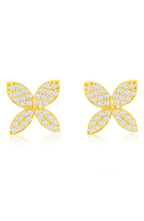 Pavé Diamond Stud Earrings