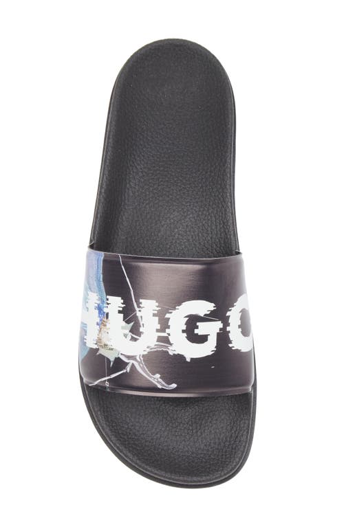 Hugo Boss Boss Match It Slide Sandal In Black