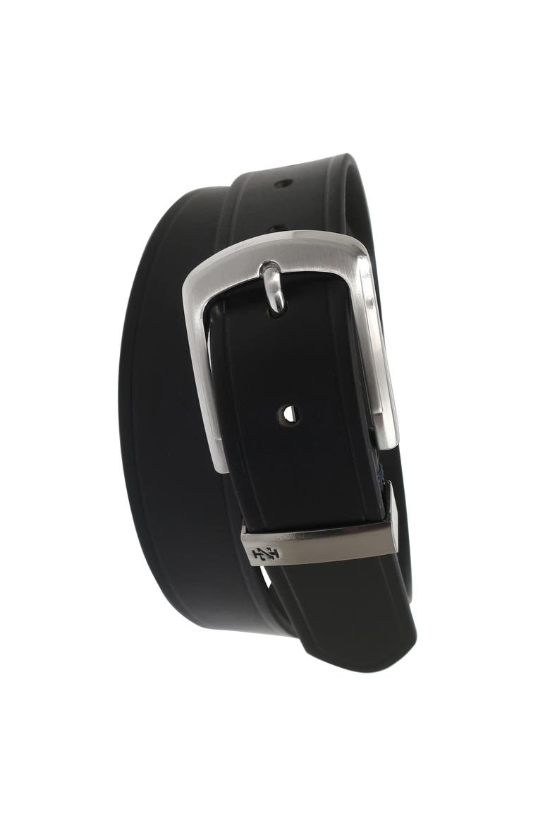 Mens Leather Jean Belt Metal Keeper, Alternate, color, Black