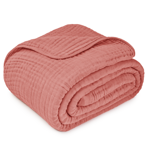 Comfy Cubs Adult Muslin Blanket In Pink